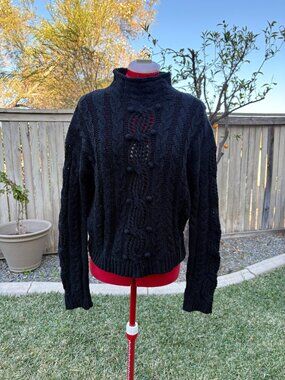 Black Mock Neck Sweater